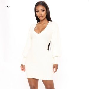 Steph Sweater Mini Dress - Ivory